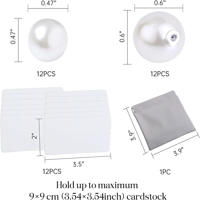 UNIQOOO 12Pcs Decorative Pearl Place Card Holders Bulk, Elegant Ivory Name Card - Image 5