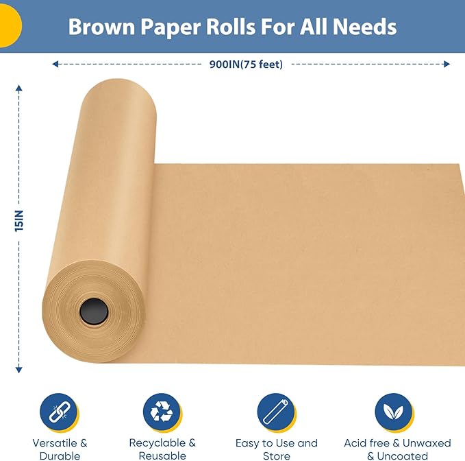 Brown Wrapping Paper, Bouquet Flower Father's Day Valentines Graduation Gift - Image 2