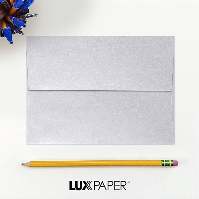 LUXPaper A7 Invitation Envelopes | Peel & Press | 5 1/4" x 7 1/4" | Silver - Image 7