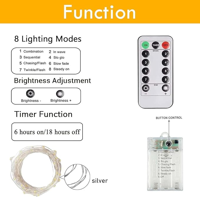 3 Pack Fairy Light Battery Operated - Image 6