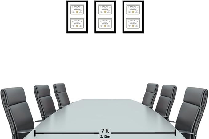 Creative Picture Frames 16X24Bk-W Black Vertical Double Diploma Frame - Image 3