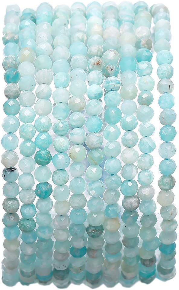 Faceted Natural Tianhe Stone Round Loose Semi Gemstone Beads by Beadia