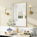 BEAUTYPEAK Gold Bathroom Wall Mirror by BEAUTYPEAK