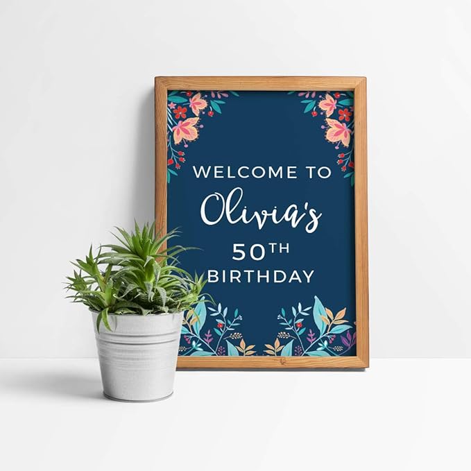 Andaz Press Personalized Extra Large Birthday Easel Board Party Sign, 12x18-inch - Image 6