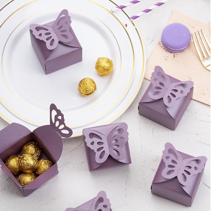 AWELL Purple Gift Candy Box Bulk 2.5x2x2.5 inches - Image 4