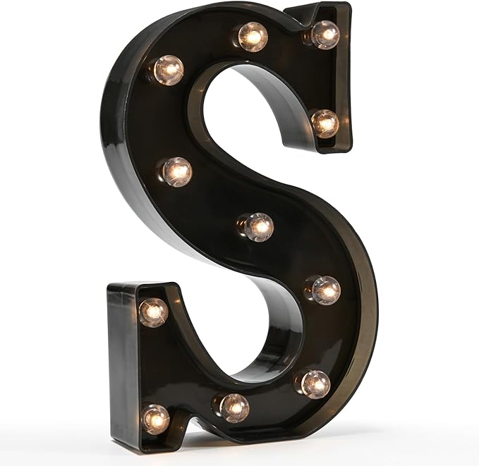 Light Up Black Alphabet Marquee Letters Sign LED Marquee Number Lights Sign by OYCBUZO
