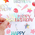 Iridescent Happy Birthday Confetti by HROVSUR