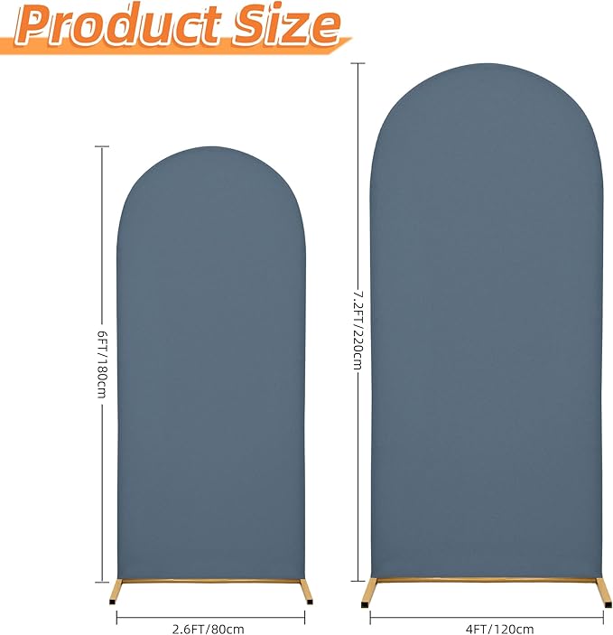 Wedding Arch Covers Arch Backdrop Cover Arch Stand Covers 7.2FT 6FT Set of 2 - Image 2