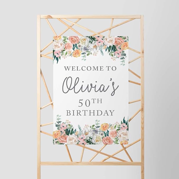 Andaz Press Personalized Extra Large Birthday Easel Board Party Sign, 12x18-inch - Image 2