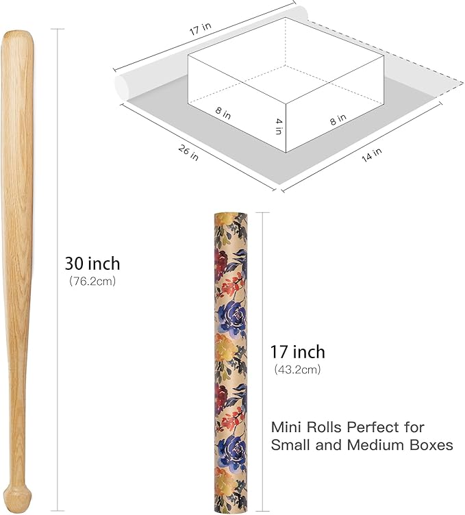 RUSPEPA Watercolor Floral Gift Wrapping Paper - Image 7