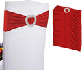 100PCS Spandex Chair Sashes Bows Stretch ChairCover Band, Elastic Chair Ties by Zrlljp