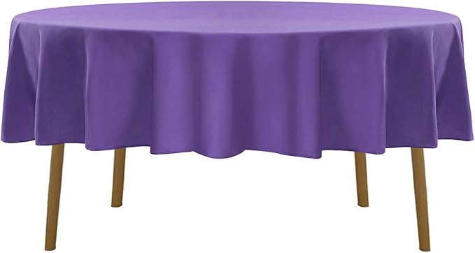 70 inch Round Tablecloth Washable Polyester Table Cloth Decorative Table Cover - Image 2
