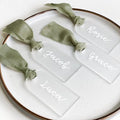 50Pcs Acrylic Place Card for Wedding Frosting Acrylic DIY Table Seating Cards by TETOU
