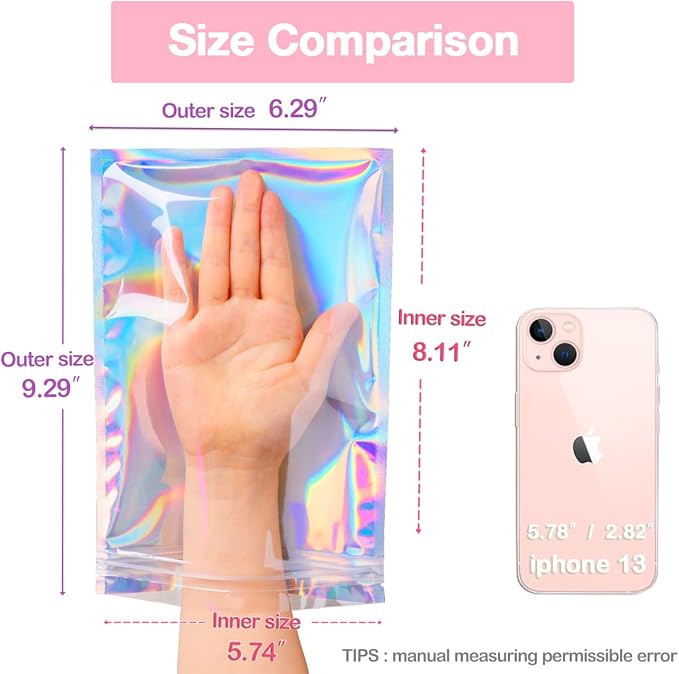 Smell Proof Bags & Resealable Foil Pouch Mylar Sample Bag Great - Image 3