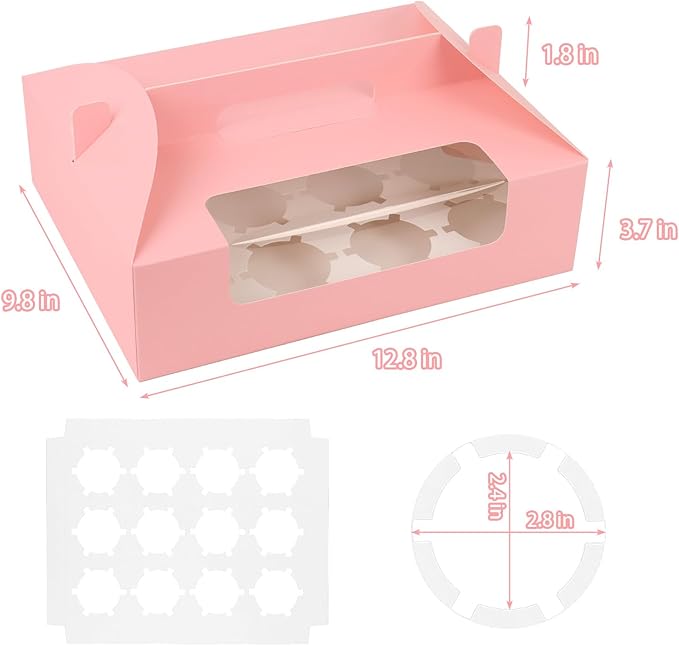 30 Pcs Cupcake Boxes, and Inserts - Image 2
