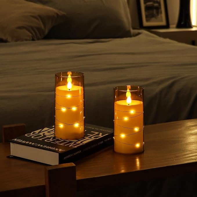 Aignis Flickering Flameless Candles Battery Operated Candles LED Candles - Image 2
