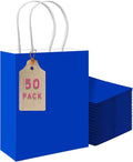 qiqee 50-Packs Diamond Blue Paper Gift Bags by Qiqee