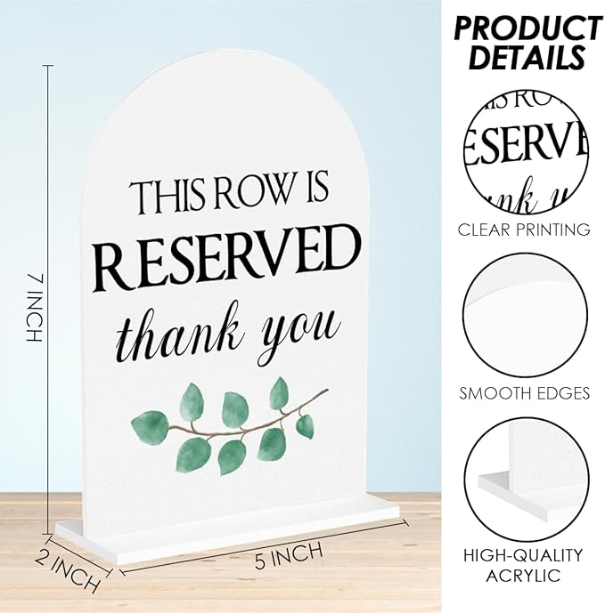 This Row is Reserved Sign, Reserved Seating Signs - Image 2