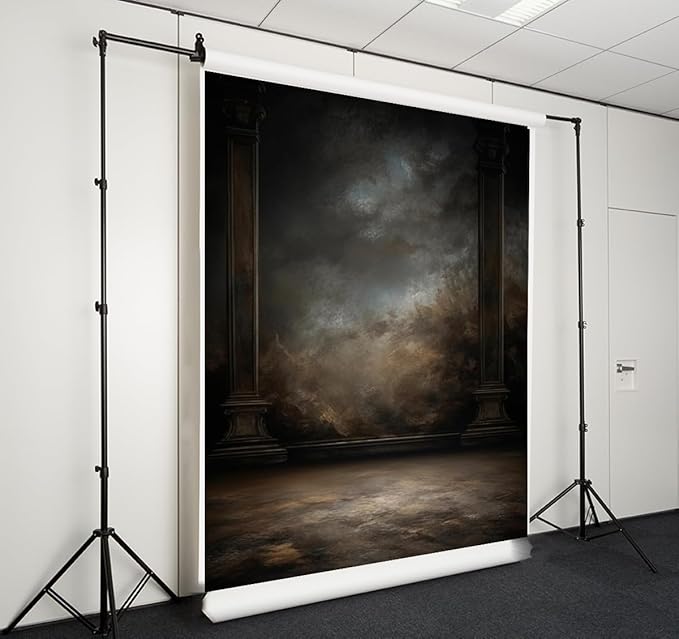 6x9ft Dark Vintage Photography Backdrops Portrait Photo Backdrop Wedding Bridal - Image 2