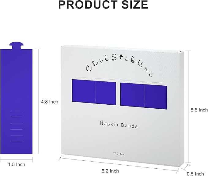 Polymer Material Reusable Napkin Band, Glue-Free Tear-Proof Water Resistant - Image 7