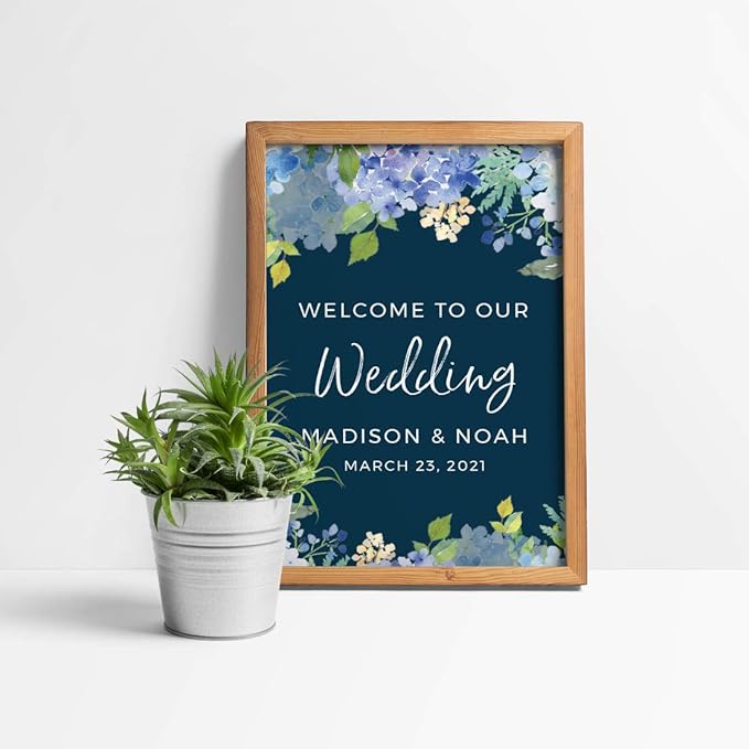 Andaz Press Personalized Extra Large Wedding Easel Board Party Sign, 12x18-inch - Image 2