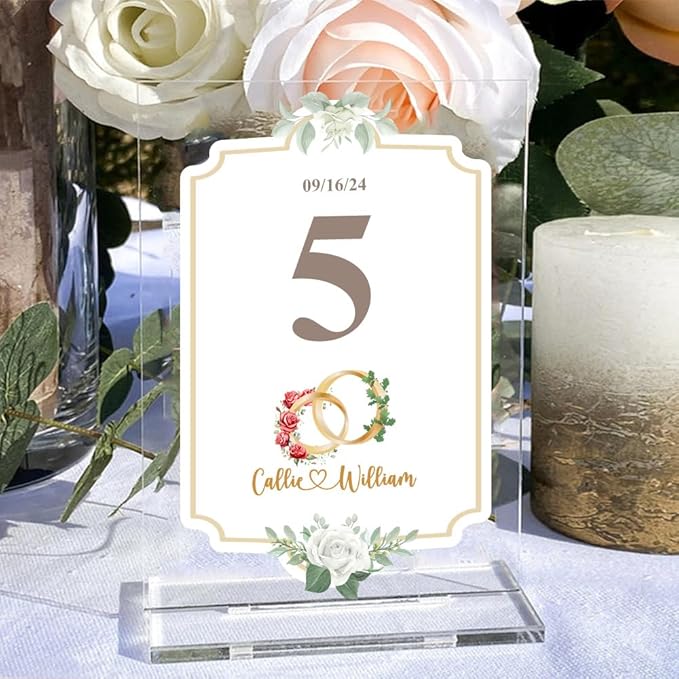 callie Personalized Wedding Table Numbers by callie