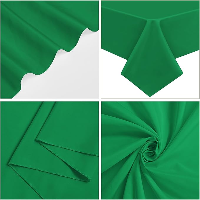 10 Pack Green Tablecloths for 6ft Rectangle Tables 60 x 102 Inch - Image 3