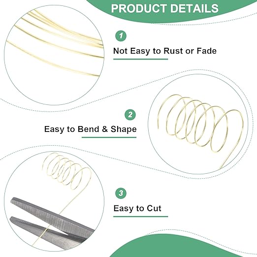 0.2 mm/32 Gauge Copper Wire for Jewelry Making, 82FT Copper Beading Craft Wire - Image 2