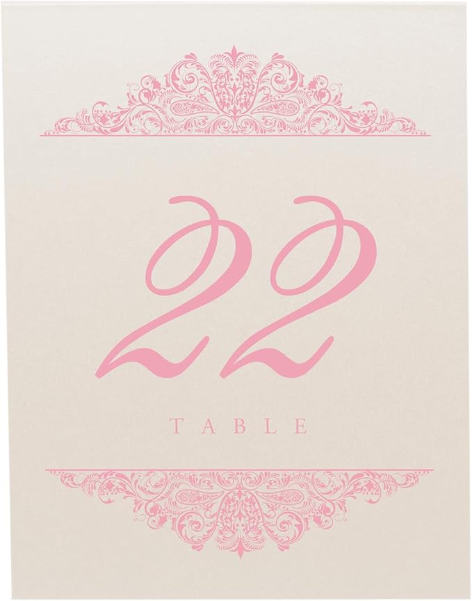 Paisley Wedding Table Numbers, Double Sided, Tent or Use in a Stand - Image 4