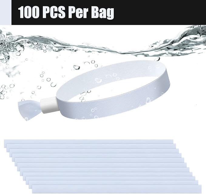 Green-Power America 100 Pcs Cloth Event Wristbands, Event Wristbands, Colored - Image 4