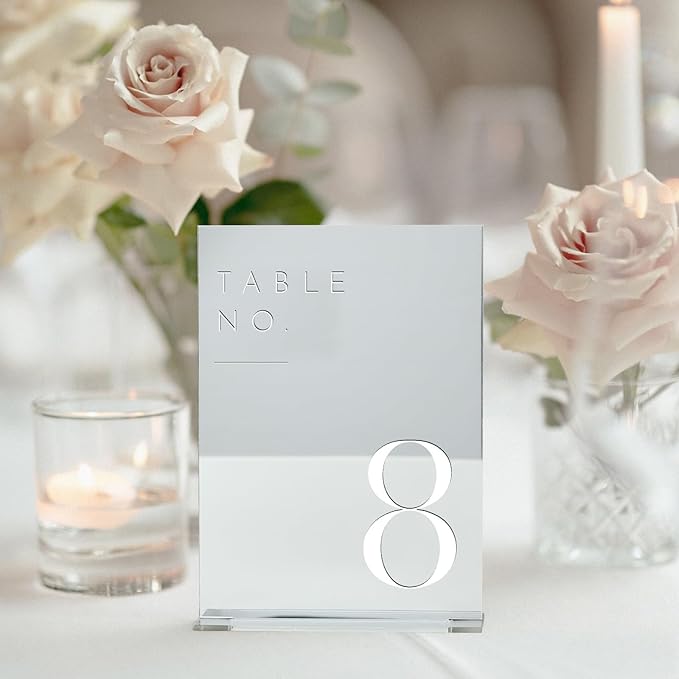 JINMURY Sliver Wedding Table Numbers 1-15 - Image 7