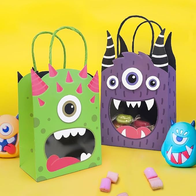Cheerland Monster Gift Bags Halloween Goodie Bag Monster Party Favors Bag by Cheerland