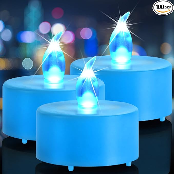 Nancia Tea Lights, Flickering Warm Yellow, 200 Hours Battery-Powered Tea Light by NanciaFlamelesscandles