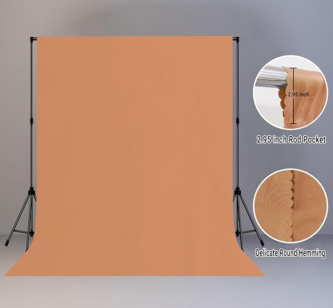 8x10FT Pink Screen Backdrop Photography Meat Pink Solid Color Party Dessert - Image 2
