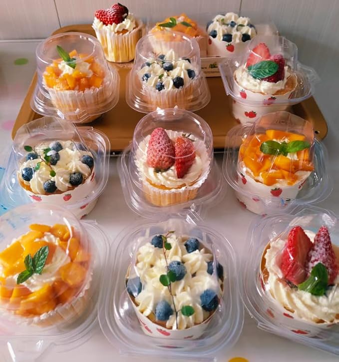 150 Pcs Cupcake Boxes Plastic Individual Cupcake Containers Single Cupcake - Image 8