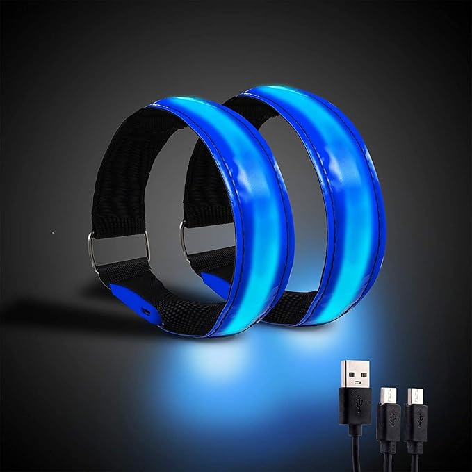Rechargeable LED Armband for Running, Light Up LED Armband, High Visibility by OMKHE