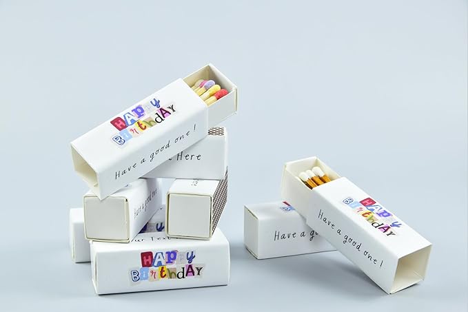 Customizable Birthday Matchboxes – Set of 10 – Fun Birthday Design – Colorful - Image 5