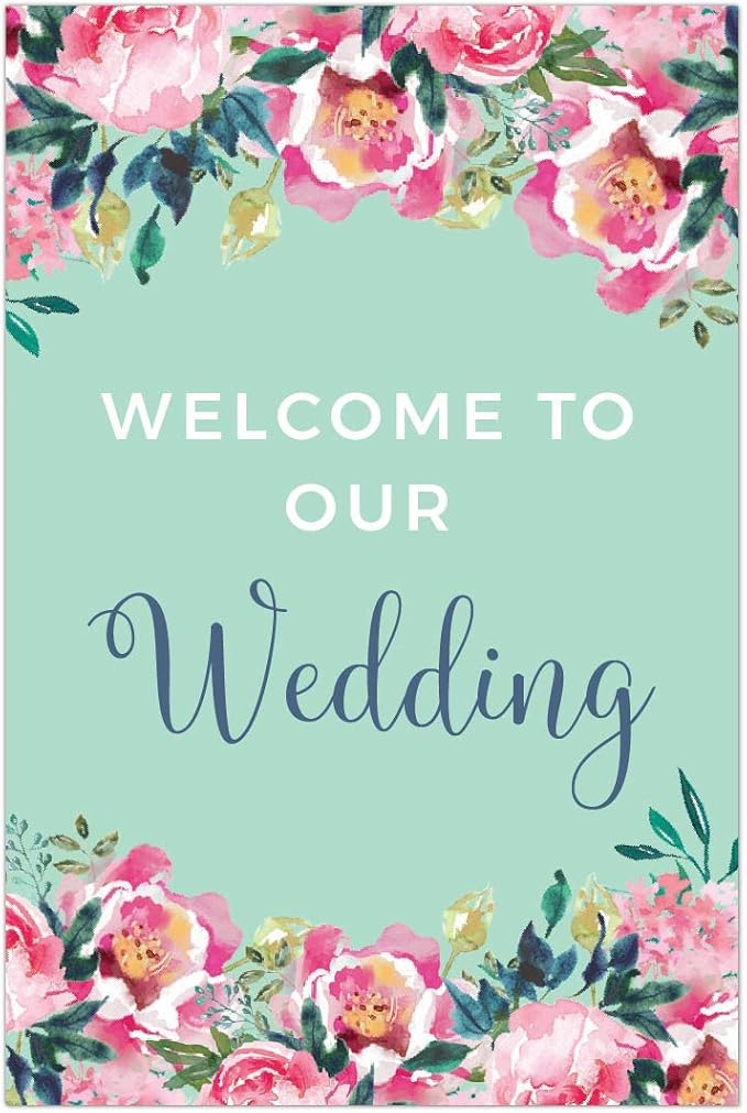 Andaz Press Extra Large Wedding Easel Board Party Sign, 12x18-inch, Tea Party by AndazPress