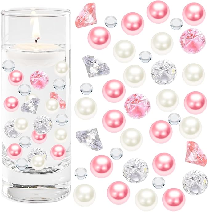 HappyFiller 1075 PCS Floating Pearl Beads, Gems by HappyFiller