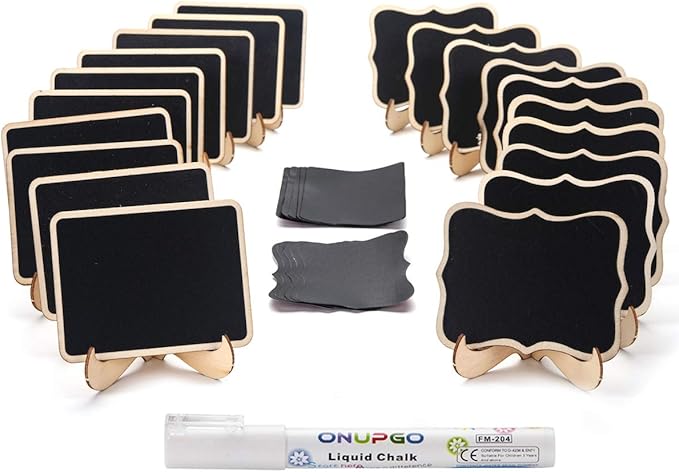 ONUPGO 20 Pack Mini Chalkboards Signs by ONUPGO
