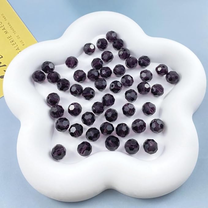 50 PCS 10mm Crystal Glass Beads Round Multiple Faceted Loose Spacer Glass Beads - Image 6