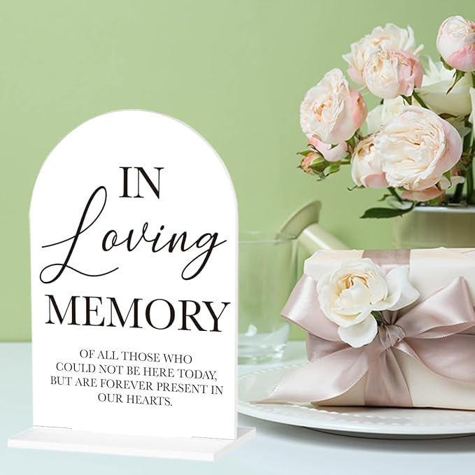 In Loving Memory Wedding Sign, Wedding Engagement Bridal Shower Reception Event - Image 6