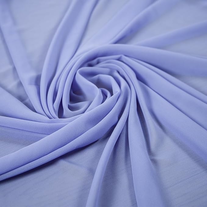 Wedding Arch Draping Fabric 20 Ft Periwinkle Color Chiffon Drapes - Image 4