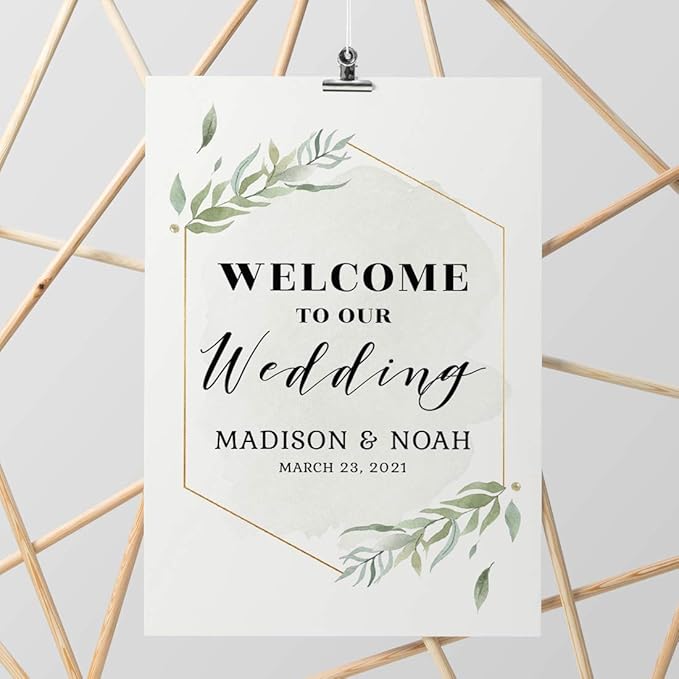 Andaz Press Personalized Extra Large Wedding Easel Board Party Sign, 12x18-inch - Image 2