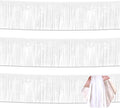 3 Pack 10 Feet White Foil Fringe Garland Metallic Tinsel Streamers Banner Wall by Ferwzsr