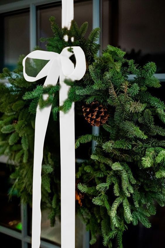 White Velvet Ribbon 1.5'' 25 Yards - Image 4