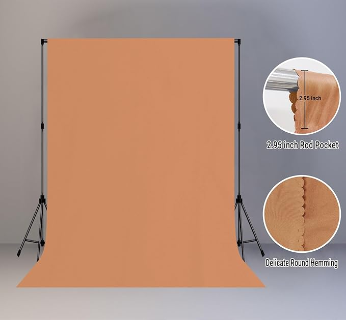 6x9FT Pink Backdrop for Photography, Meat Pink Solid Color Video Recording - Image 2