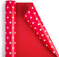 Flyhill Red Wrapping Paper, Reversible Gift Wrap Paper by Flyhill