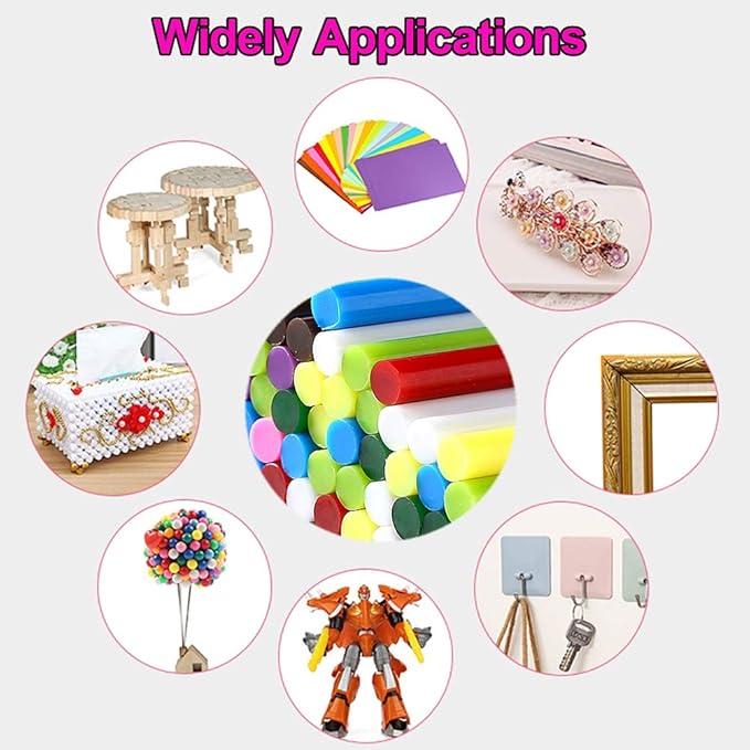 Colored Hot Glue Sticks for Hot Glue Gun 15 Colors 75 Pcs 7* 100mm Full Size - Image 5