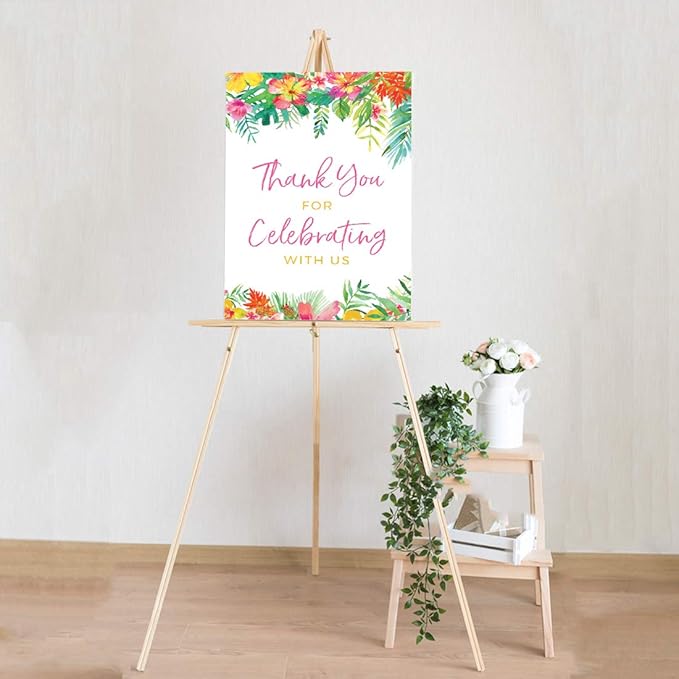 Andaz Press Extra Large Wedding Easel Board Party Sign, 12x18-inch, Tropical - Image 6